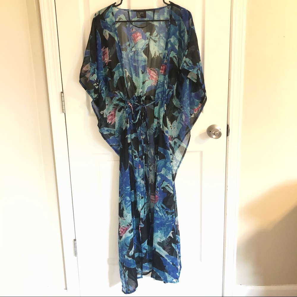 Free Press Floral Maxi Tie Front Swim Coverup | OS